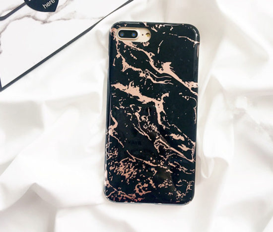 Θήκη Marble Black / Gold - iPhone 7 / 8