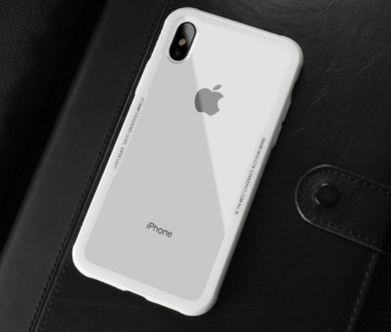 Θήκη Cafele Drop-Resistant με Tempered Glass Πλάτης Λευκή - iPhone X/Xs