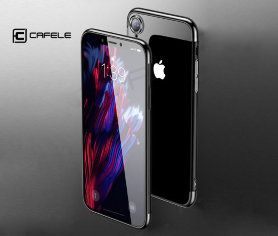 Θήκη Cafele Διάφανη Electroplate Μάυρη – iPhone Xr