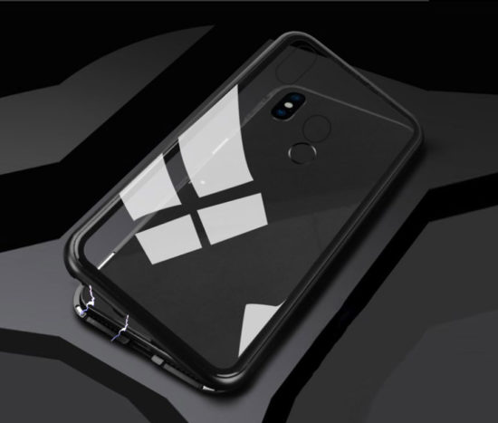 Θήκη Magnetic 360° Μαύρη / Διάφανη- Huawei P20 lite