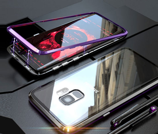 Θήκη Magnetic 360° Μωβ / Μαύρη - Galaxy S9 PLUS