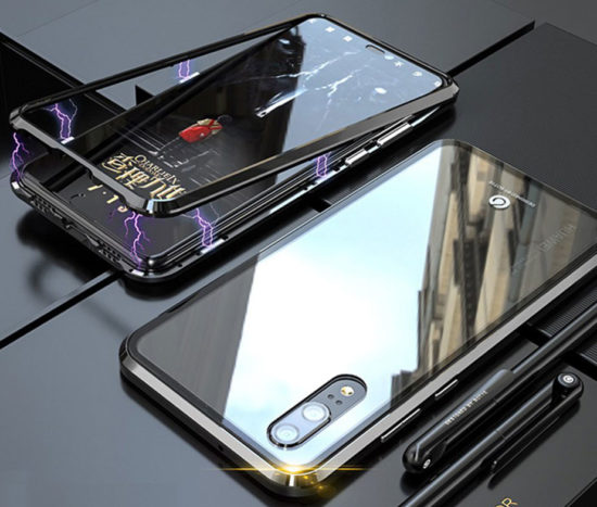 Θήκη Magnetic Μαύρη / Διάφανη- Huawei P20