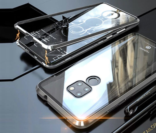 Θήκη Magnetic Ασημί / Διάφανη- Huawei Mate 20