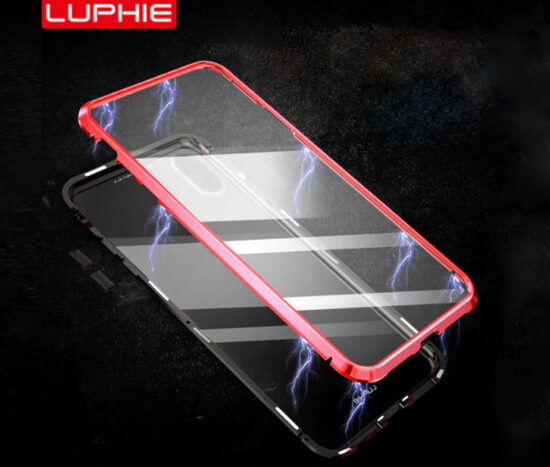 Θήκη 360° Magnetic DUAL Glass LUPHIE Μαύρη - iPhone X/Xs