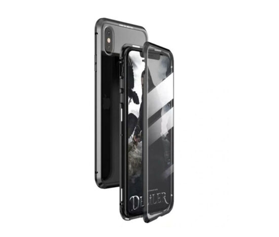 Θήκη 360° Magnetic DUAL Glass LUPHIE Μαύρη - iPhone X/Xs