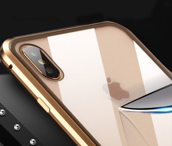 Θήκη 360° Magnetic DUAL Glass LUPHIE Μαύρη - iPhone X/Xs