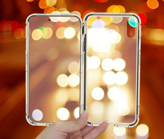 Θήκη 360° Magnetic DUAL Glass LUPHIE Μαύρη - iPhone X/Xs