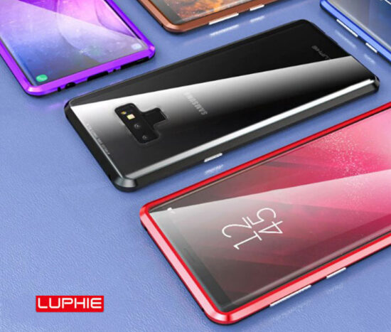 Θήκη 360° Magnetic DUAL Glass LUPHIE Μαύρη - Note 9