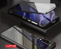 Θήκη 360° Μαγνητική DUAL Glass LUPHIE Μαύρη - Huawei P30