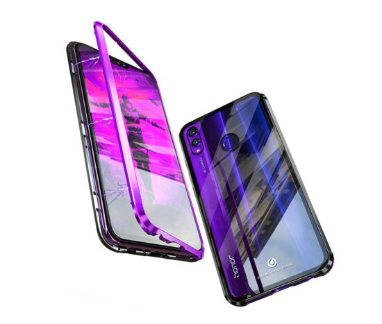 Θήκη Magnetic Mωβ / Μαύρη- Honor 8X