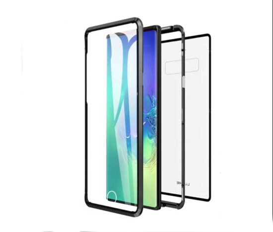 Θήκη 360° Μαγνητική DUAL Glass LUPHIE Μαύρη - Galaxy S10