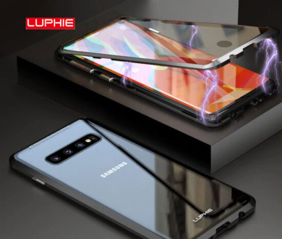 Θήκη 360° Μαγνητική DUAL Glass LUPHIE Μαύρη - Galaxy S10