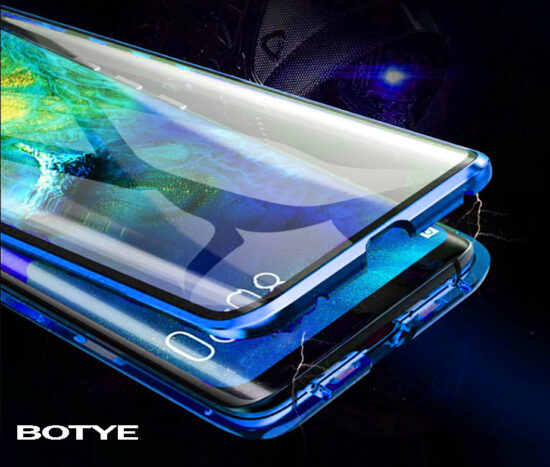 Θήκη 360° Magnetic DUAL Glass BOTYE Μπλε - Huawei MATE 20 PRO