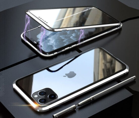 Θήκη 360° Magnetic DUAL Glass BOTYE Ασημί - iPhone 11 PRO