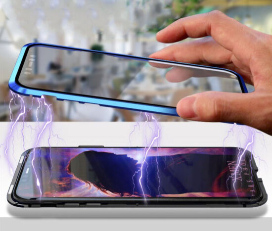 Θήκη 360° Magnetic DUAL Glass BOTYE Μπλε/Μαύρη - iPhone 11 PRO