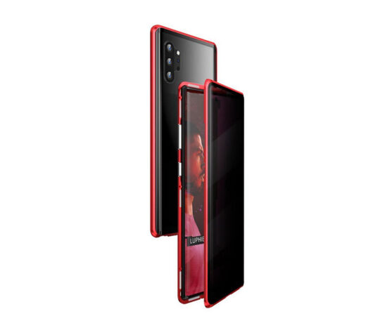 Θήκη Φιμέ 360° Dual Μαγνητική Anti-Spy Κόκκινη BOTYE - Galaxy Note 10 PLUS