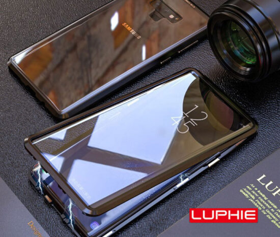Θήκη 360° Μαγνητική DUAL Glass Μαύρη - Note 9