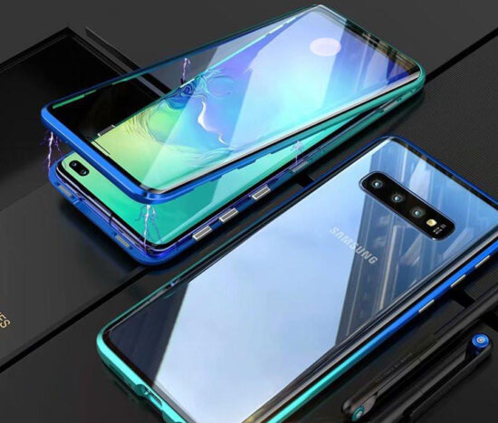 Θήκη Gradient Blue 360° Μαγνητική DUAL Glass BOTYE - Galaxy S10 PLUS