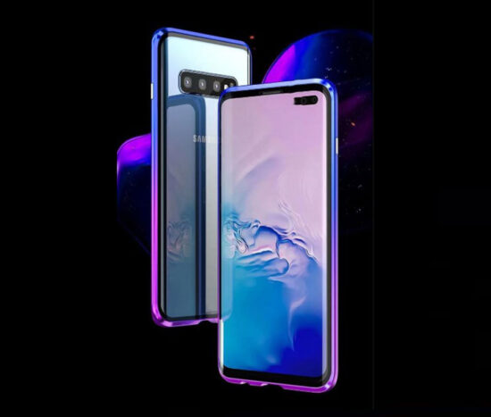 Θήκη Gradient Purple 360° Μαγνητική DUAL Glass BOTYE - Galaxy S10 PLUS