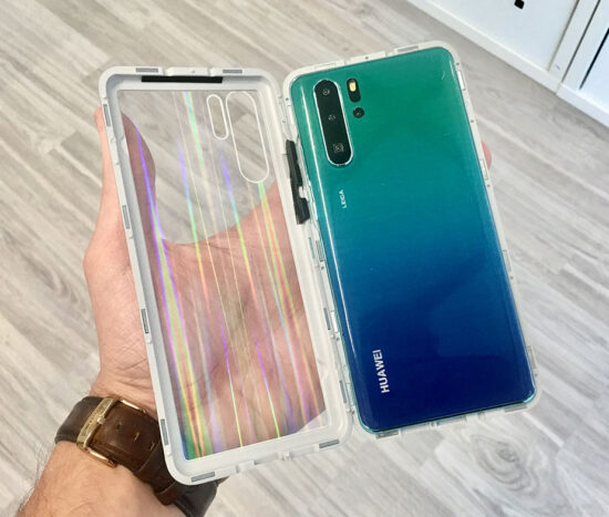 Θήκη Magnetic Razor Ασημί + 4D Tempered Glass οθόνης - Huawei P30 PRO