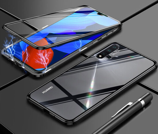Θήκη 360° Dual Glass Μαγνητική Μαύρη - Huawei Nova 5t
