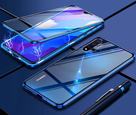 Θήκη 360° Dual Glass Μαγνητική Μπλε - Huawei Nova 5t