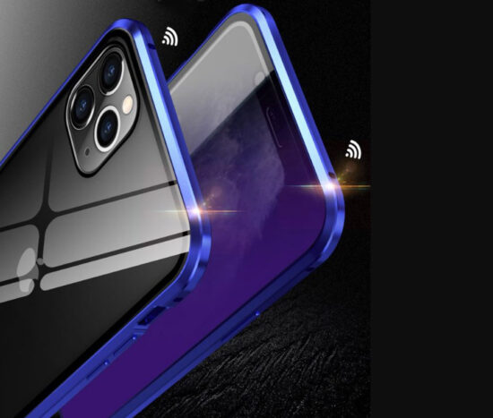 Θήκη 360° Μαγνητική Anti-Blue DUAL Glass Μαύρη - iPhone 11