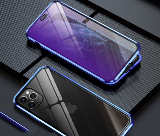 Θήκη 360° Μαγνητική Anti-Blue DUAL Glass Μαύρη - iPhone 11