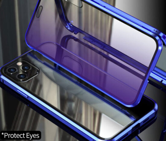 Θήκη 360° Μαγνητική Anti-Blue DUAL Glass Μαύρη - iPhone 11