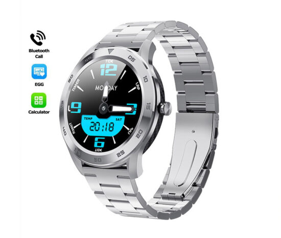 SmartWatch Stainless με Μεταλλικό Bracelet + Λουράκι Σιλικόνης ITR-MSW10 Silver