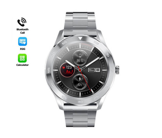 SmartWatch Stainless με Μεταλλικό Bracelet + Λουράκι Σιλικόνης ITR-MSW10 Silver