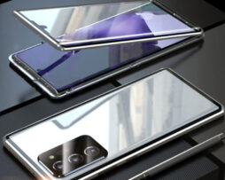 Θήκη 360° Μαγνητική DUAL Glass Ασημί - Samsung Galaxy NOTE 20 ULTRA