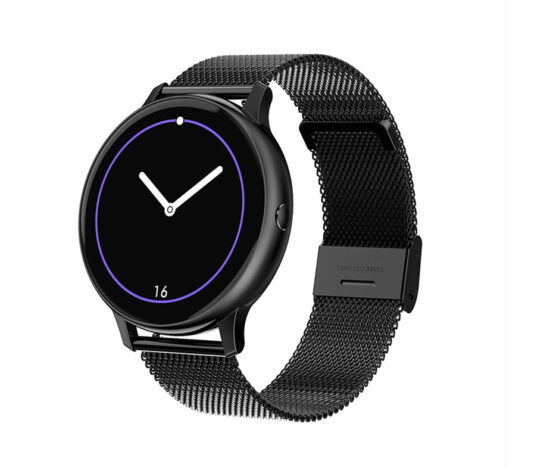 SmartWatch με Ανοξείδωτο Μεταλλικό Mesh, Ελληνικό Menu & Full Touch Στρογγυλή Οθόνη ITR-M88 PRO Μαύρο