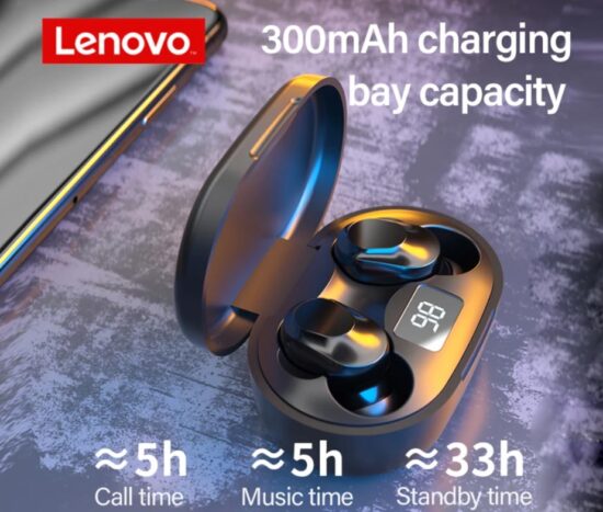 Lenovo TWS Ασύρματα Ακουστικά XT91 LED Black