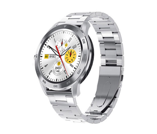 SmartWatch με Bluetooth Κλήση, Ανοξείδωτο Μεταλλικό Bracelet + Λουράκι Σιλικόνης ITR-MSW10 Ασημί