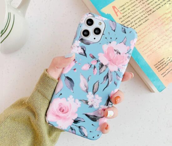 Θήκη Blue Amount Tree Spring Print + ΔΩΡΟ Tempered Glass – iPhone 11