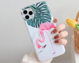 Θήκη White Flamingo Spring Print + ΔΩΡΟ Tempered Glass – iPhone 11