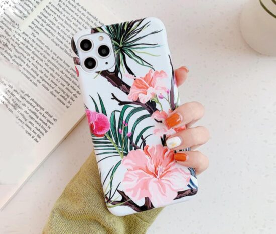 Θήκη White Rose Spring Print + ΔΩΡΟ Tempered Glass – iPhone 11