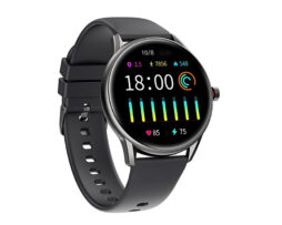 SmartWatch με Στρογγυλή Οθόνη 1,28 Ιντσών Λουράκι Σιλικόνης ITR-S06 Μαύρο