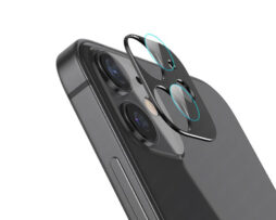 Metal Camera Lens Tempered Glass 9H Black - iPhone 12