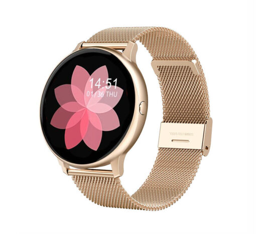 SmartWatch με Ανοξείδωτο Μεταλλικό Mesh, Ελληνικό Menu & Full Touch Στρογγυλή Οθόνη ITR-M88 PRO Χρυσό