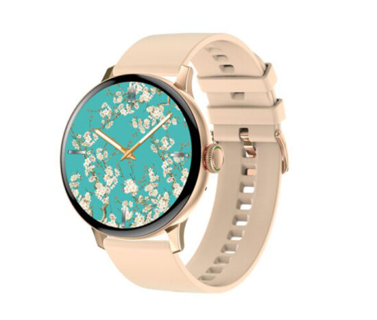 SmartWatch με Bluetooth Κλήση, Ελληνικό Menu & Λεπτό Λουράκι Σιλικόνης ITR-ST2 Ροζ/Χρυσό