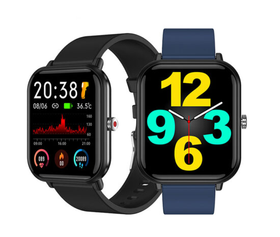 SmartWatch με Παρακολούθηση Θερμοκρασίας Σώματος, Λεπτό Καντράν & Λουράκι Σιλικόνης ITR-SQ9 Μπλε