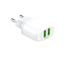 LDNIO Φορτιστής Πρίζας USB 2 Θέσεων 5V 2.4A & Καλώδιο Micro-USB