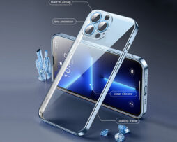 "Look 13" Electroplate Θήκη Ροζ με Camera Lens + 9H Tempered Glass - iPhone 14