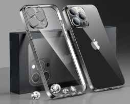 "Look 14" Electroplate Θήκη Μαύρη με Camera Lens + 9H Tempered Glass - iPhone 14