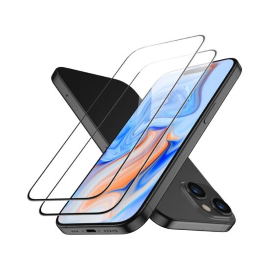 ESR Σετ 2τμχια 4D Tempered Glass 9H Full Cover Black & Εργαλείο Τοποθέτησης - iPhone 15 PLUS