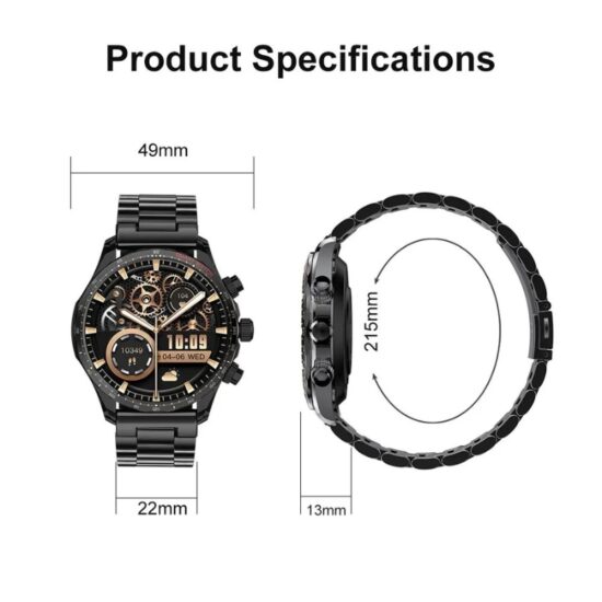 SmartWatch με Bluetooth Κλήση, Ελληνικό Μενού, Amoled Οθόνη & Φωνητικές εντολές με Bracelet Λουράκι ITR-M9 Rose/Gold