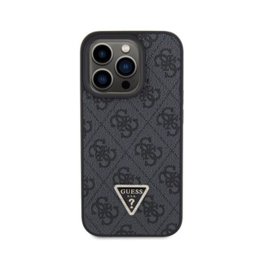 Θήκη GUESS Δερμάτινη Άκαμπτη Μαύρη - iPhone 15 PRO