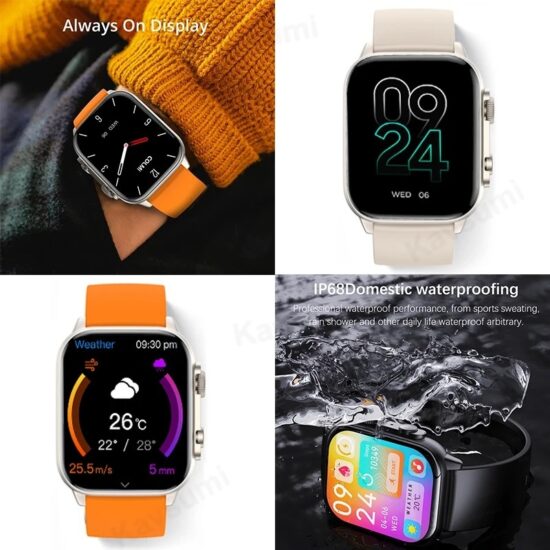 SmartWatch με Bluetooth Κλήση, Amoled Οθόνη, S.O.S Ειδοποίηση, Εφαρμογές Παιχνιδιών & Φωνητικές εντολές με Λουράκι Σιλικόνης ITR-SHK95 Black